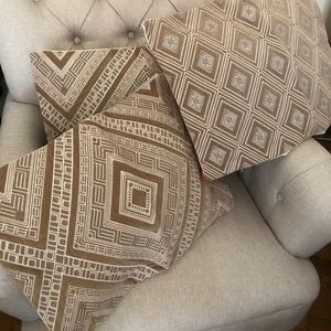 Set of three decorative pillow covers